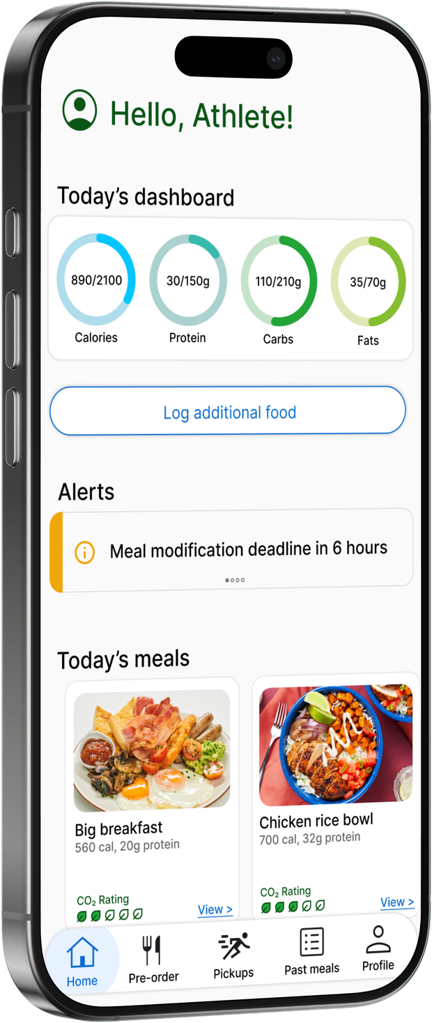 Elite Eats app screen